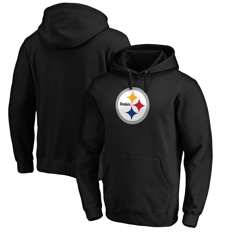 Pittsburgh Steelers Men's Black Primary Logo Fanatics Hoodie Pittsburgh Steelers Men's Black Primary Logo Fanatics Hoodie