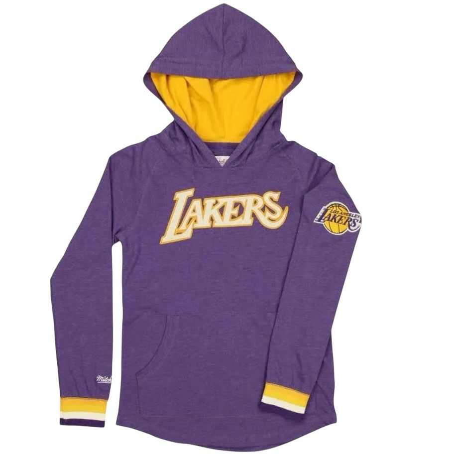 Los Angeles Lakers Men’s Mitchell & Ness Hardwood Classics Long Sleeve Pullover Hoodie