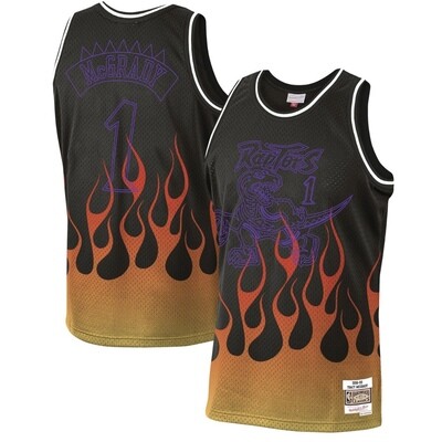 Toronto Raptors Tracy McGrady 1998-99 Men’s Flames Mitchell & Ness Swingman Jersey