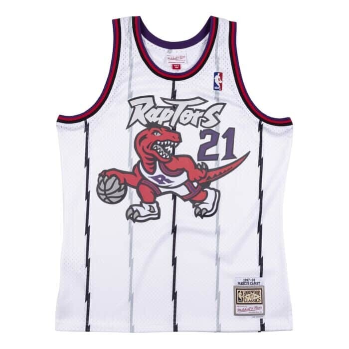 Toronto Raptors Marcus Camby 1997-98 Men's White Mitchell & Ness Swingman Jersey