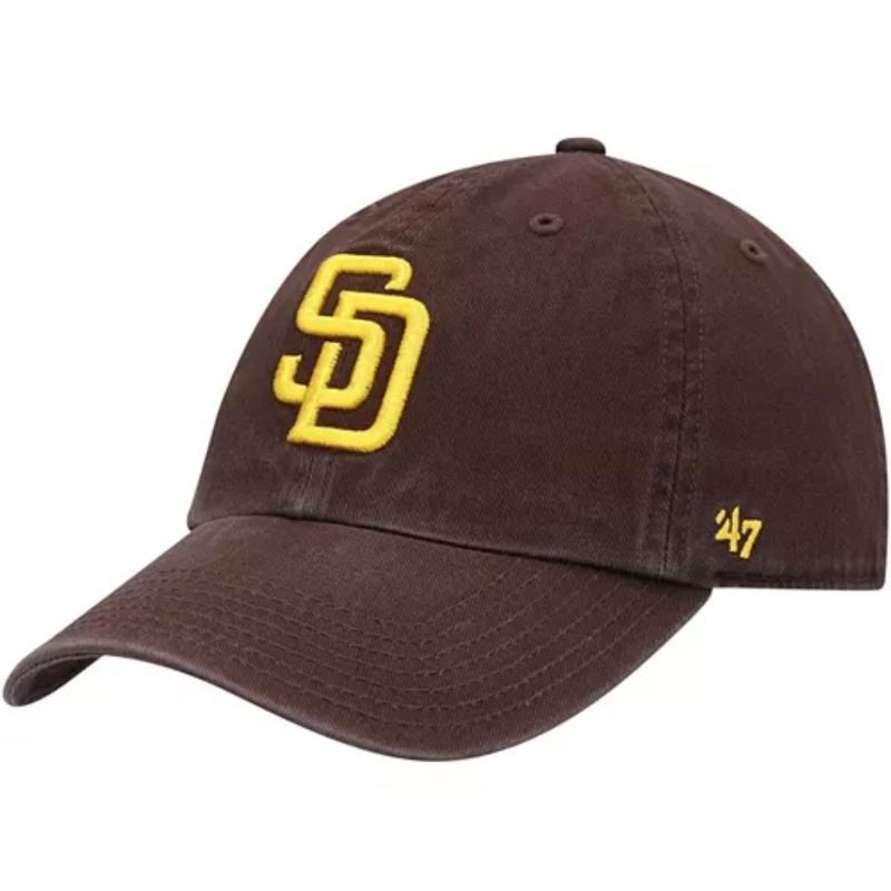 San Diego Padres Men’s Brown 47 Brand Clean Up Adjustable Hat San Diego Padres Men’s Brown 47 Brand Clean Up Adjustable Hat