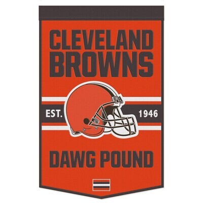 Cleveland Browns Dawg Pound 24 x 38 Wool Banner Cleveland Browns Dawg Pound 24 x 38 Wool Banner