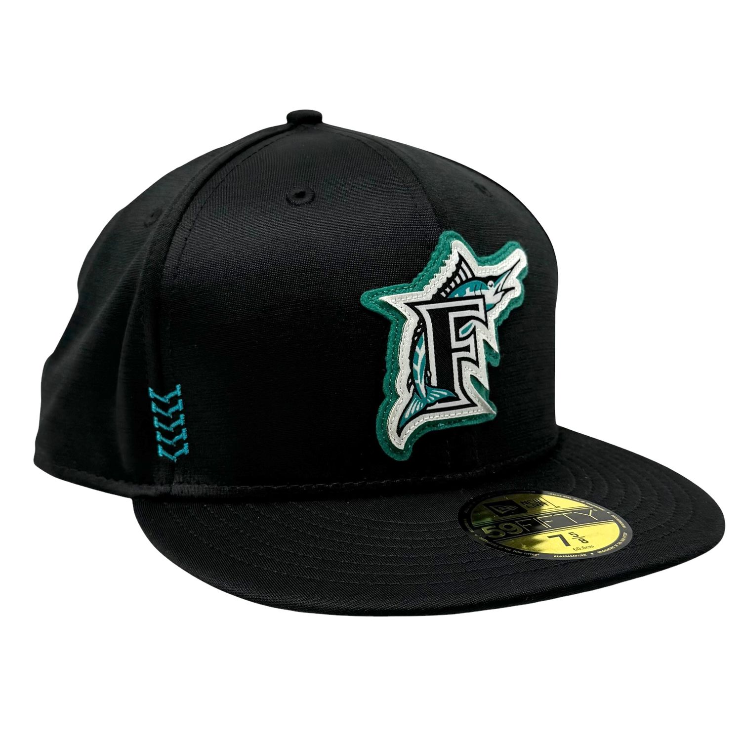 Florida Marlins Men's Black New Era 59Fifty Fitted Hat