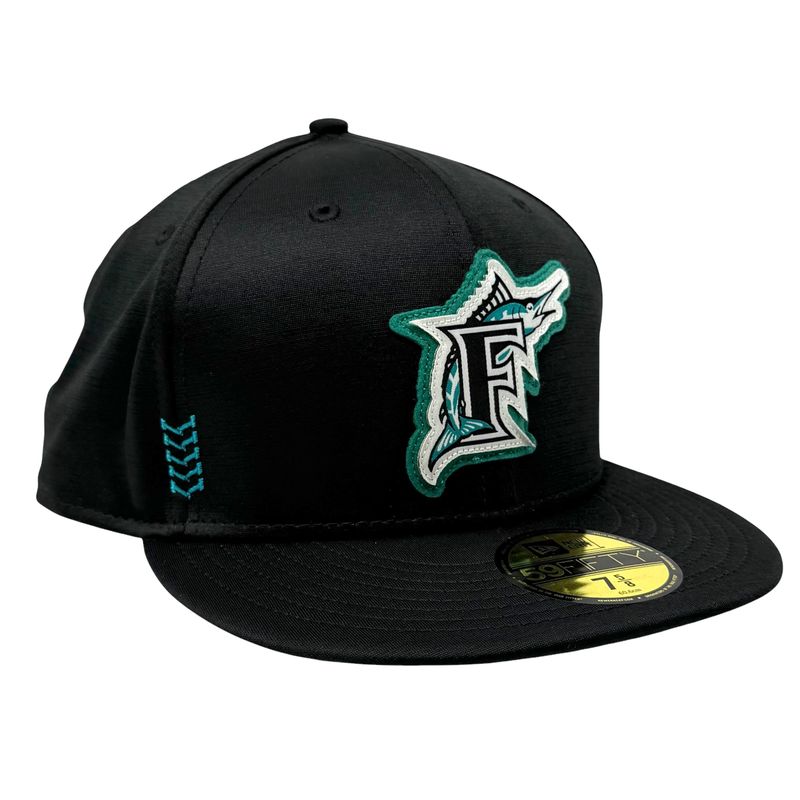 Florida Marlins Men's Black New Era 59Fifty Fitted Hat