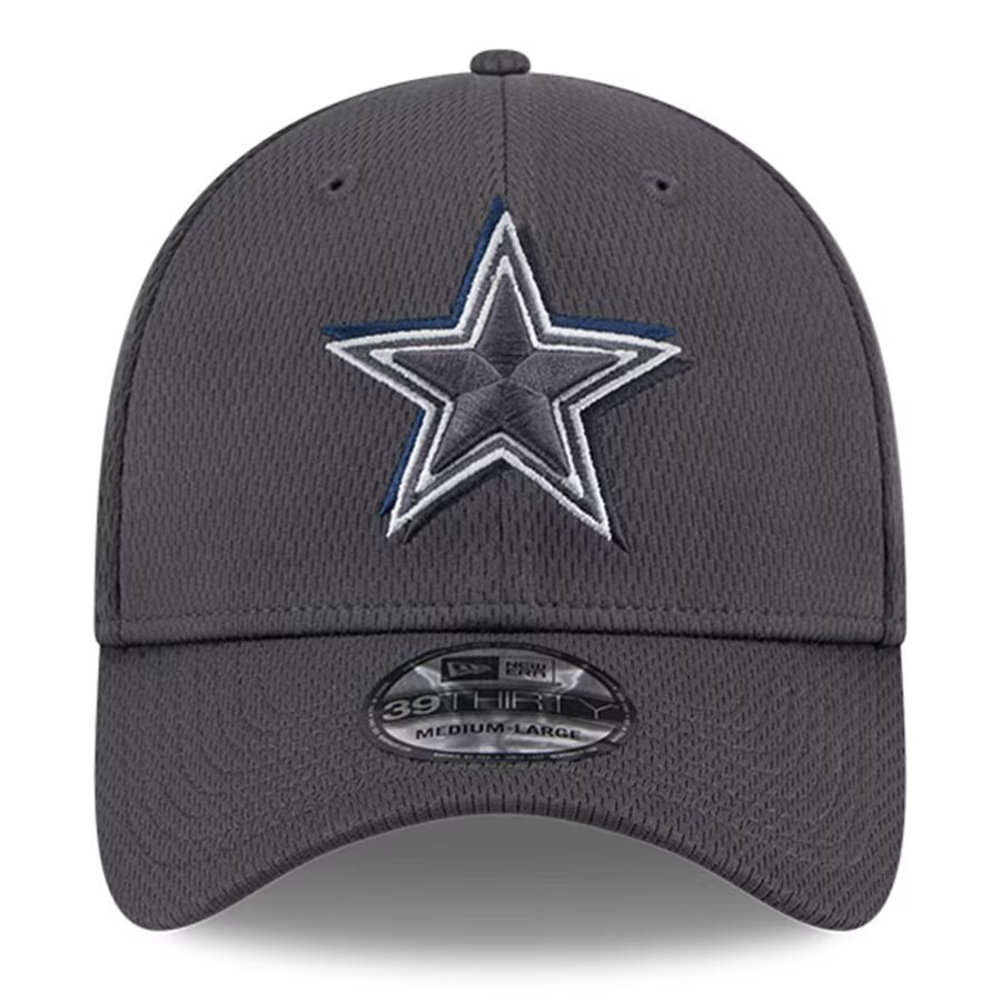 Dallas Cowboys Men’s Graphite New Era Draft 39THIRTY Hat, Size: Sm/Med