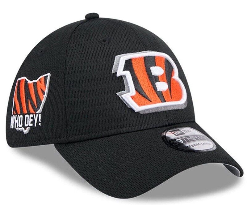 Cincinnati Bengals Men's Black New Era NFL Draft 39Thirty Fitted Hat