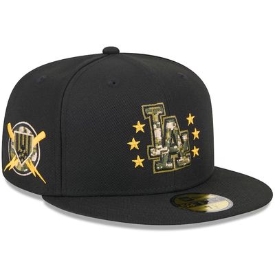 Los Angeles Dodgers Men's Black Armed Forces Day New Era 59FIFTY Fitted Hat Los Angeles Dodgers Men's Black Armed Forces Day New Era 59FIFTY Fitted Hat