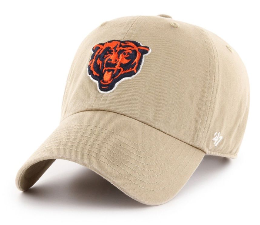 Chicago Bears Men’s Khaki 47 Brand Clean Up Adjustable Hat Chicago Bears Men’s Khaki 47 Brand Clean Up Adjustable Hat
