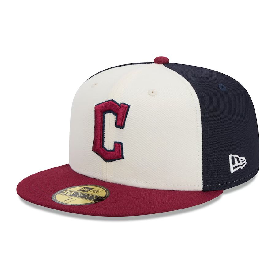 Cleveland Guardians Men's New Era White/Red City Connect 59FIFTY Fitted Hat
