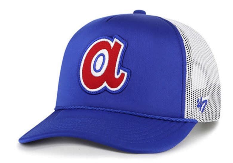 Atlanta Braves Men’s 47 Brand Foam Trucker Adjustable Hat Atlanta Braves Men’s 47 Brand Foam Trucker Adjustable Hat