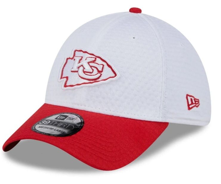 Kansas City Chiefs Men's White New Era 39Thirty Training Hat
