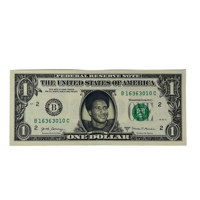 Lynn Swann Famous Face Dollar Bill Lynn Swann Famous Face Dollar Bill