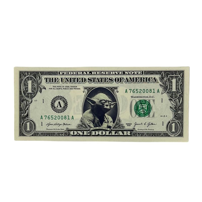 Yoda Famous Face Dollar Bill Yoda Famous Face Dollar Bill