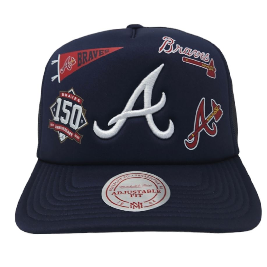 Atlanta Braves Men’s Mitchell & Ness Overload Trucker Snapback Hat