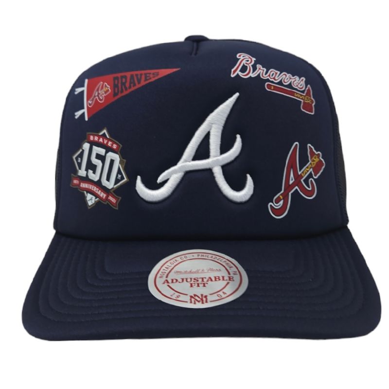 Atlanta Braves Men’s Mitchell & Ness Overload Trucker Snapback Hat