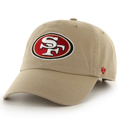 San Francisco 49ers Men’s Khaki 47 Brand Clean Up Adjustable Hat