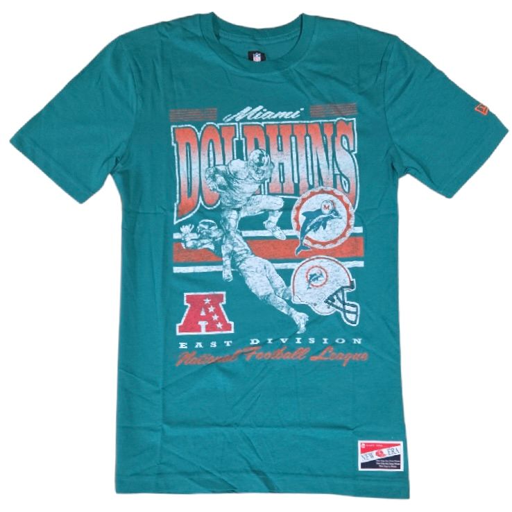 Miami Dolphins Men’s Teal New Era Retro T-Shirt Miami Dolphins Men’s Teal New Era Retro T-Shirt