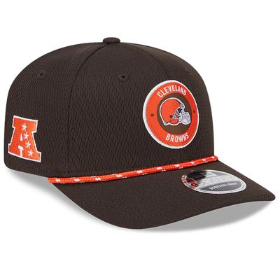 Cleveland Browns Men's Brown New Era Sideline 9SEVENTY Stretch-Snap Hat