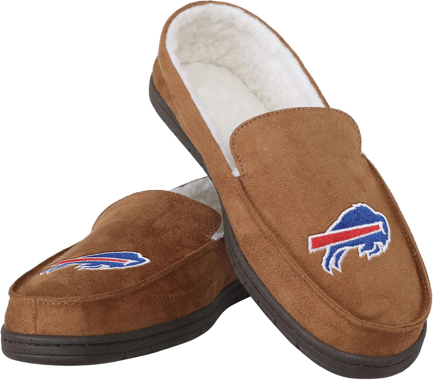 Buffalo Bills Men's FOCO NFL Football Team Logo Moccasin Slippers Buffalo Bills Men's FOCO NFL Football Team Logo Moccasin Slippers