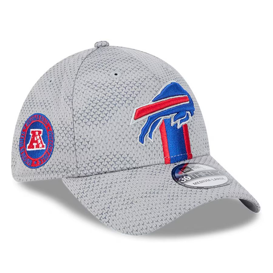 Buffalo Bills Men's New Era Gray Sideline 39THIRTY Flex Hat Buffalo Bills Men's New Era Gray Sideline 39THIRTY Flex Hat