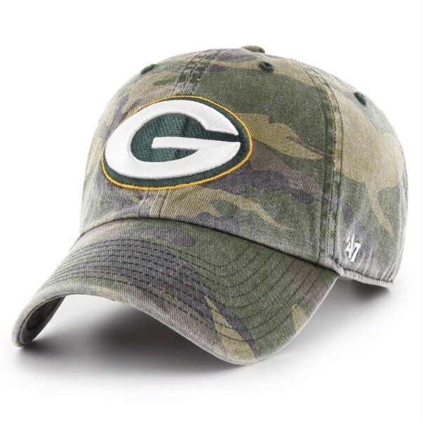 Green Bay Packers Men’s 47 Brand Camo Clean Up Adjustable Hat