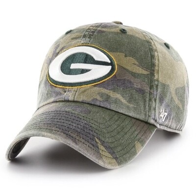 Green Bay Packers Men’s 47 Brand Camo Clean Up Adjustable Hat