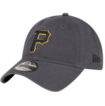 Pittsburgh Pirates Men's Core Classic Graphite New Era 9Twenty Adjustable Hat Pittsburgh Pirates Men's Core Classic Graphite New Era 9Twenty Adjustable Hat