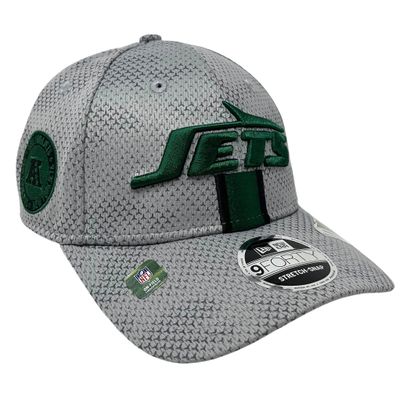New York Jets Men's Gray New Era Sideline 9FORTY Stretch-Snap Hat