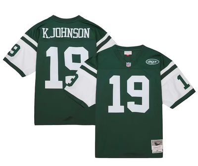 New York Jets Keyshawn Johnson 1998 Green Throwback Mitchell & Ness Men's Legacy Jersey New York Jets Keyshawn Johnson 1998 Green Throwback Mitchell & Ness Men's Legacy Jersey