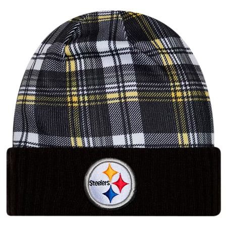 Pittsburgh Steelers Men's Black New Era Sideline Statement Cuffed Knit Hat