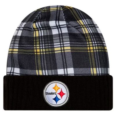 Pittsburgh Steelers Men's Black New Era Sideline Statement Cuffed Knit Hat Pittsburgh Steelers Men's Black New Era Sideline Statement Cuffed Knit Hat