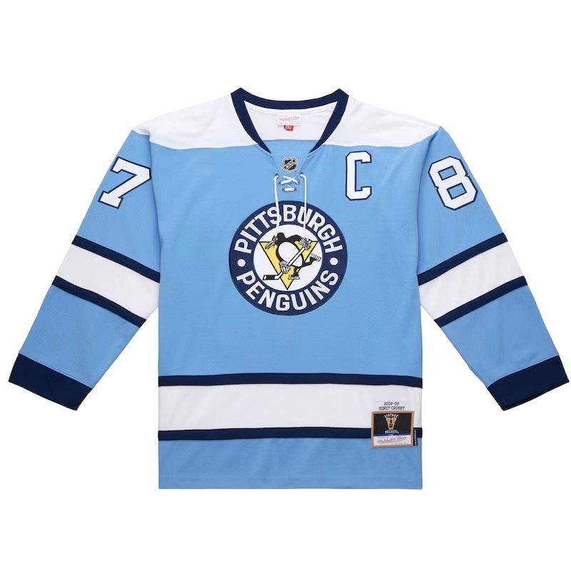 Pittsburgh Penguins Sidney Crosby 2008-09 Men’s Baby Blue Mitchell & Ness Blue Line Player Jersey Pittsburgh Penguins Sidney Crosby 2008-09 Men’s Baby Blue Mitchell & Ness Blue Line Player Jersey