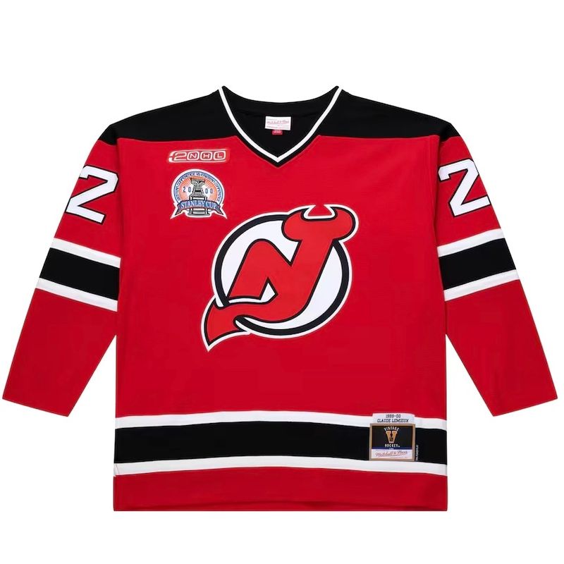 New Jersey Devils Claude Lemieux 1999-00 Men’s Red Mitchell & Ness Blue Line Player Jersey