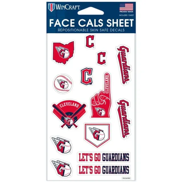 Cleveland Guardians Face-Cals Sheet Cleveland Guardians Face-Cals Sheet