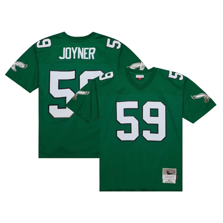Philadelphia Eagles Seth Joyner 1990 Men's Green Mitchell & Ness Legacy Jersey Philadelphia Eagles Seth Joyner 1990 Men's Green Mitchell & Ness Legacy Jersey