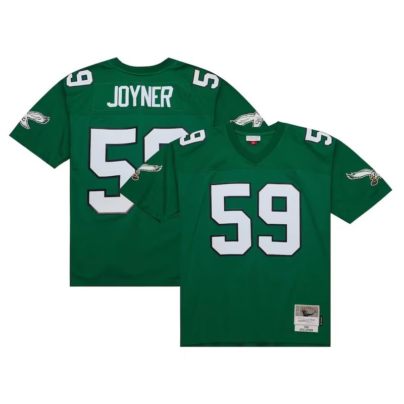 Philadelphia Eagles Seth Joyner 1990 Men's Green Mitchell & Ness Legacy Jersey Philadelphia Eagles Seth Joyner 1990 Men's Green Mitchell & Ness Legacy Jersey