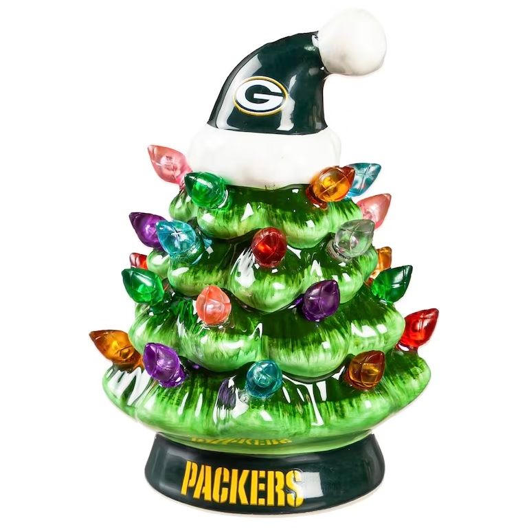 Green Bay Packers 4 Green Bay Packers 4" Ceramic LED Christmas Tree