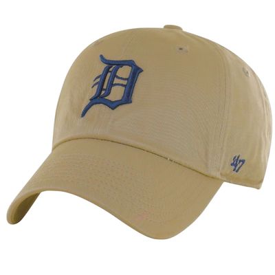 Detroit Tigers Men's Khaki 47 Brand Clean Up Adjustable Hat