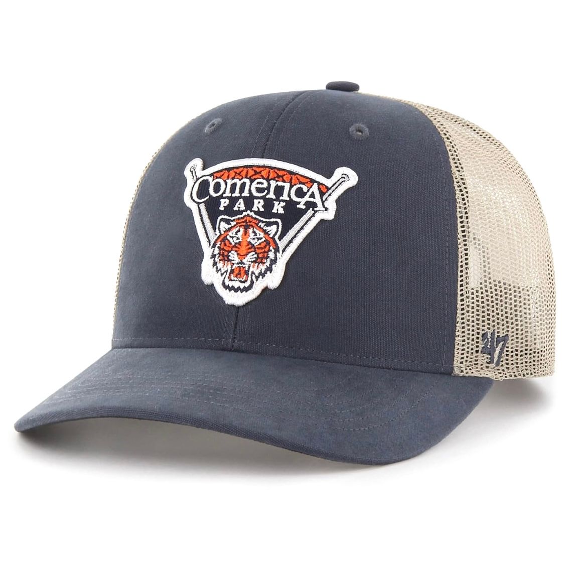 Detroit Tigers Men's Vintage Navy Comerica Park 47 Trucker Adjustable Hat Detroit Tigers Men's Vintage Navy Comerica Park 47 Trucker Adjustable Hat