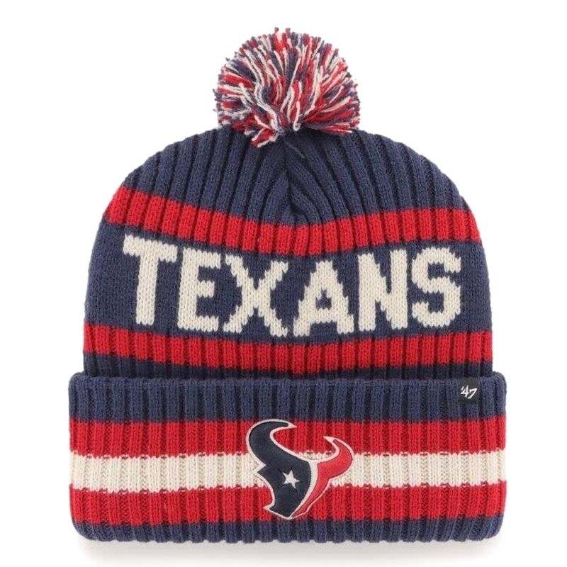 Houston Texans Men’s 47 Bering Cuffed Pom Knit Hat