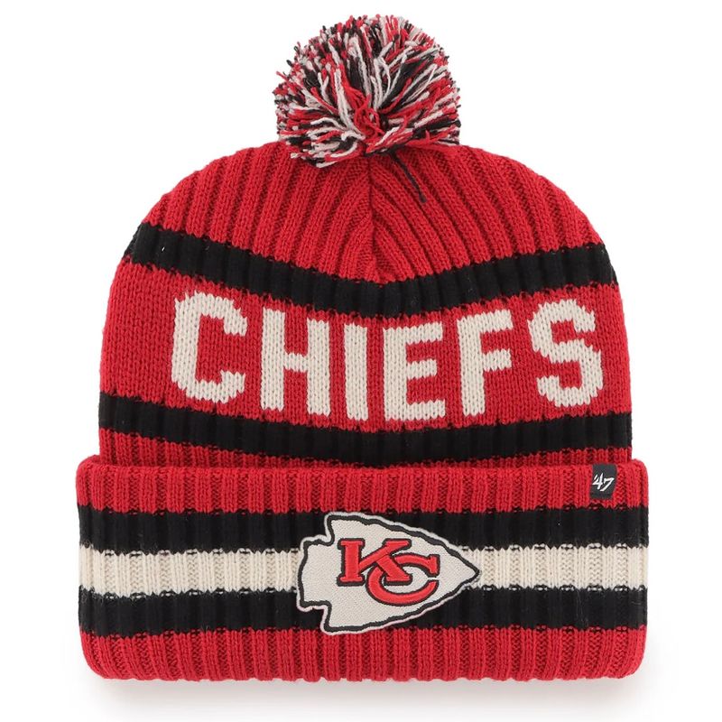 Kansas City Chiefs Men’s 47 Bering Cuffed Pom Knit Hat Kansas City Chiefs Men’s 47 Bering Cuffed Pom Knit Hat
