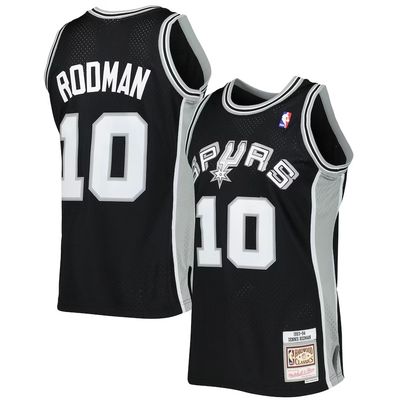 San Antonio Spurs Dennis Rodman 1993-94 Men's Black Mitchell & Ness Swingman Jersey San Antonio Spurs Dennis Rodman 1993-94 Men's Black Mitchell & Ness Swingman Jersey