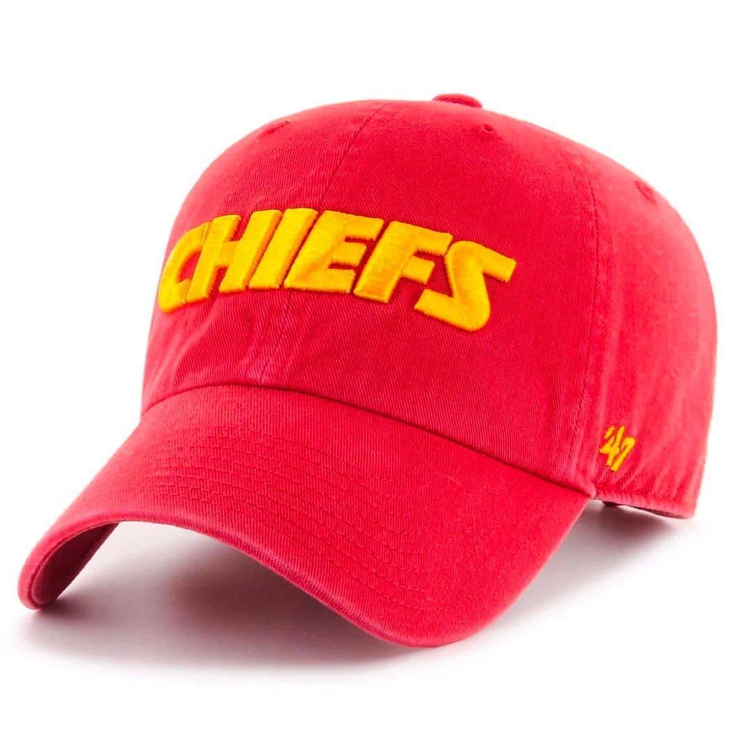 Kansas City Chiefs Men’s Script 47 Brand Clean Up Adjustable Hat