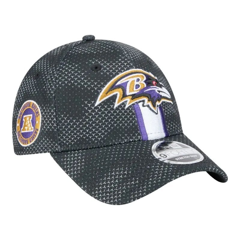 Baltimore Ravens Men's New Era Black Sideline 9FORTY Stretch-Snap Hat