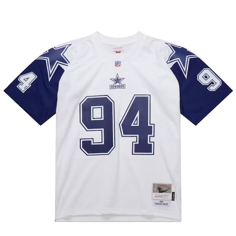 Dallas Cowboys Charles Haley 1994 Men's White Mitchell & Ness Legacy Jersey Dallas Cowboys Charles Haley 1994 Men's White Mitchell & Ness Legacy Jersey