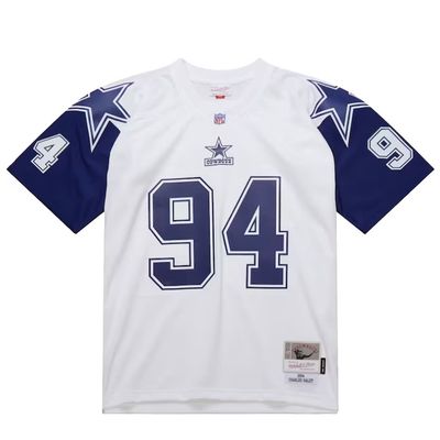 Dallas Cowboys Charles Haley 1994 Men's White Mitchell & Ness Legacy Jersey Dallas Cowboys Charles Haley 1994 Men's White Mitchell & Ness Legacy Jersey