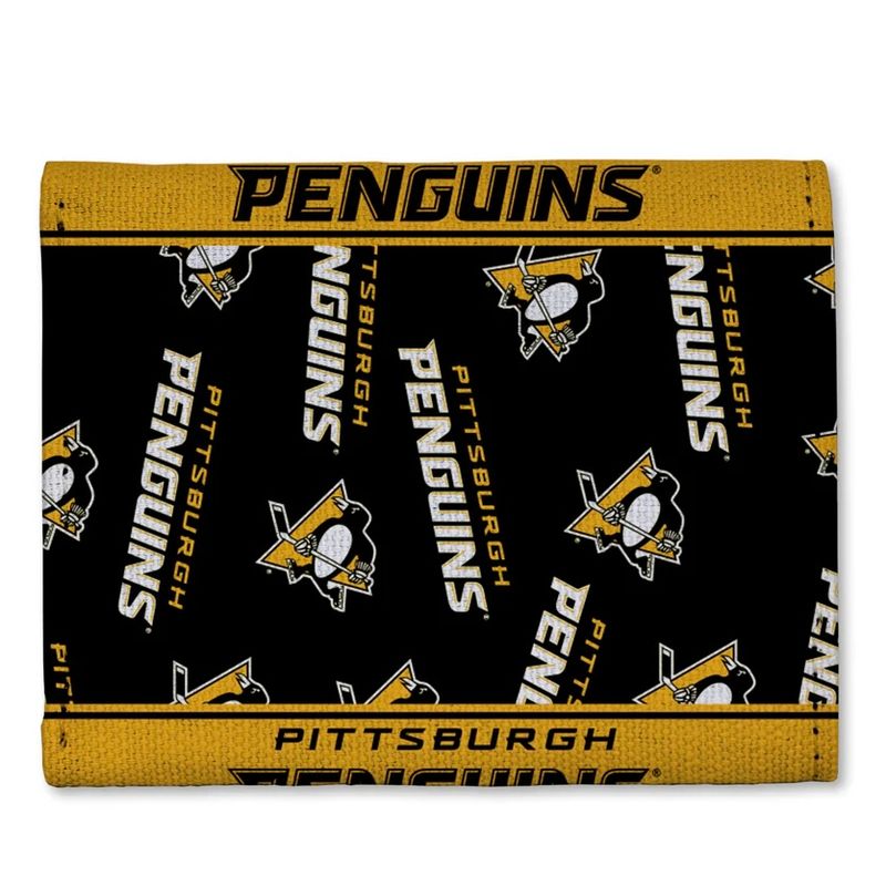 Pittsburgh Penguins NHL Tri-Fold Canvas Wallet Pittsburgh Penguins NHL Tri-Fold Canvas Wallet