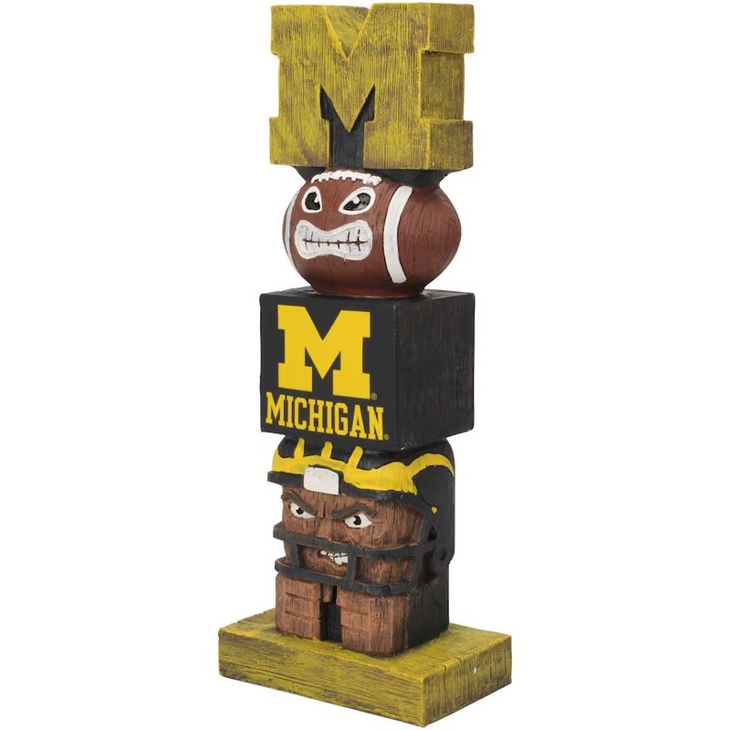 Michigan Wolverines Tiki Totem Team Statue Michigan Wolverines Tiki Totem Team Statue