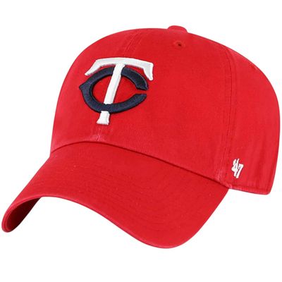 Minnesota Twins Men's Red 47 Brand Clean Up Adjustable Hat Minnesota Twins Men's Red 47 Brand Clean Up Adjustable Hat