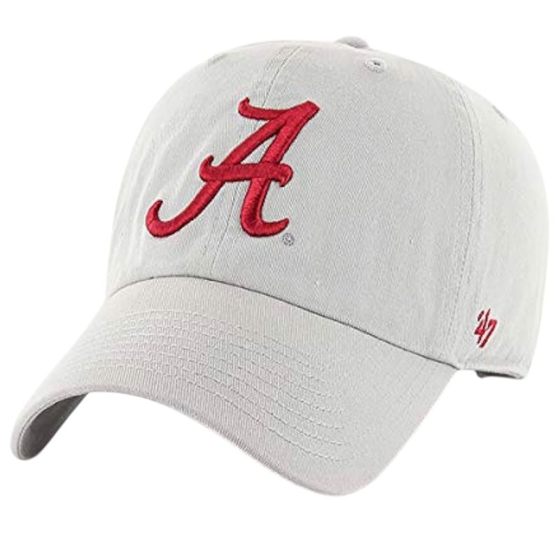 Alabama Crimson Tide Men’s Gray 47 Brand Clean Up Adjustable Hat